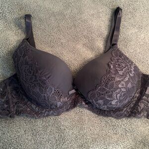 Sofra Bra 36C Lace Overlay Purple Underwire Light Padding